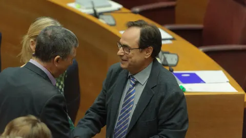 El conseller de Hacienda, Vicent Soler, durante un pleno del Consell