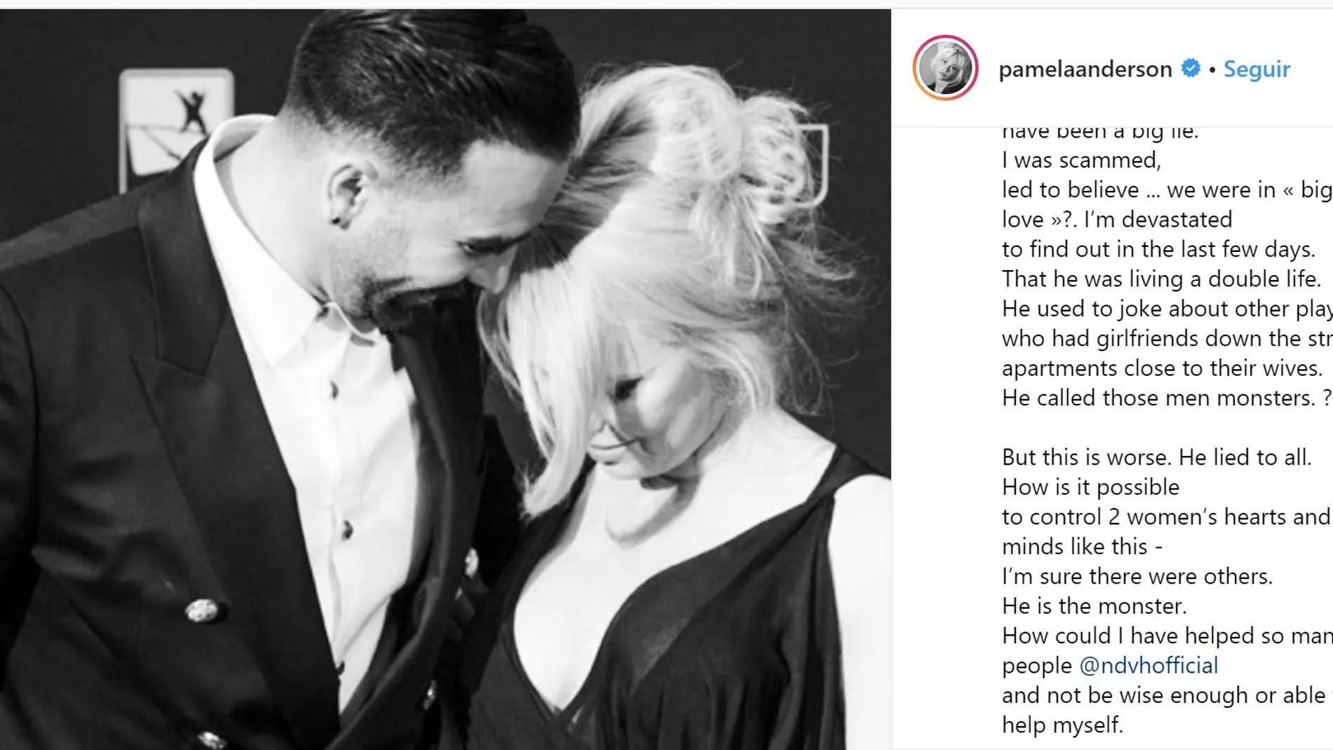 La foto de Instagram de Pamela Anderson