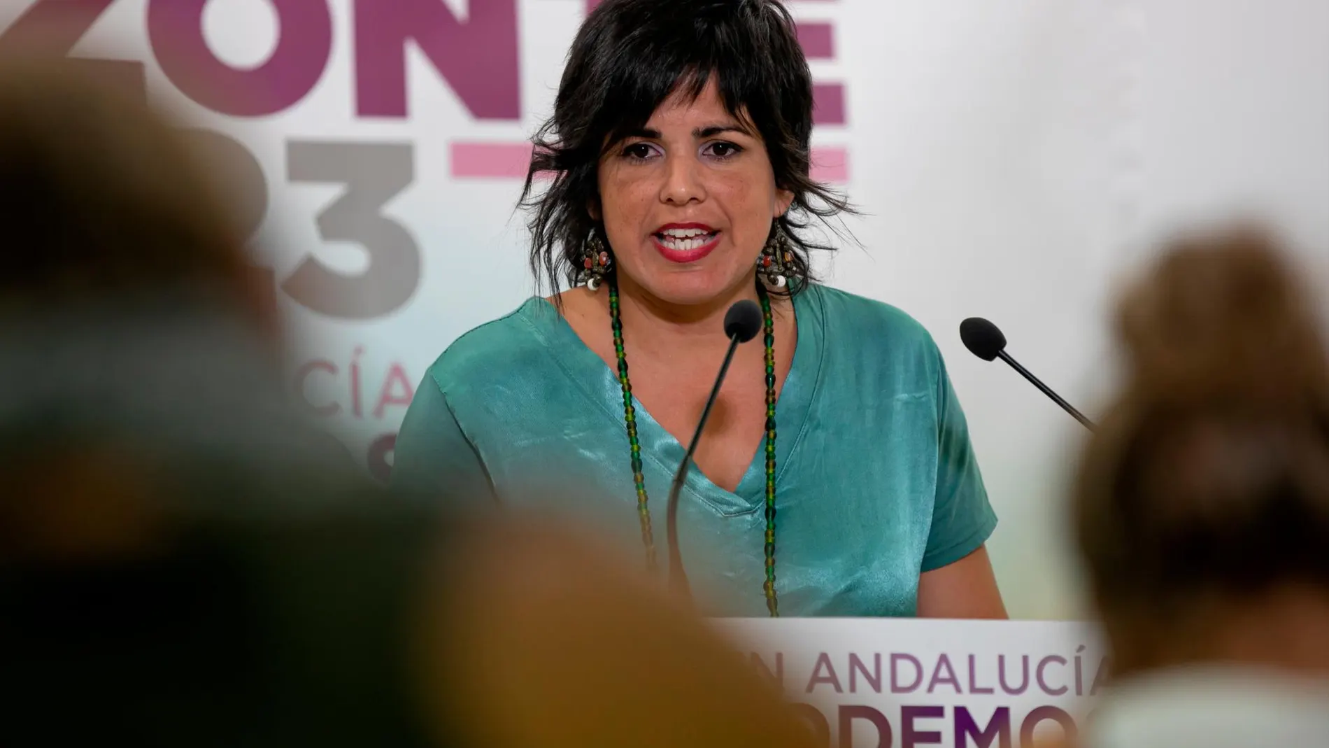 Teresa Rodríguez en su primera rueda de Prensa tras su baja por maternidad/Ep