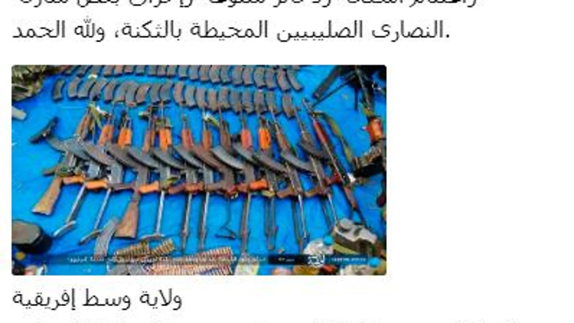 Fotos con las armas que Daesh dice haber robado