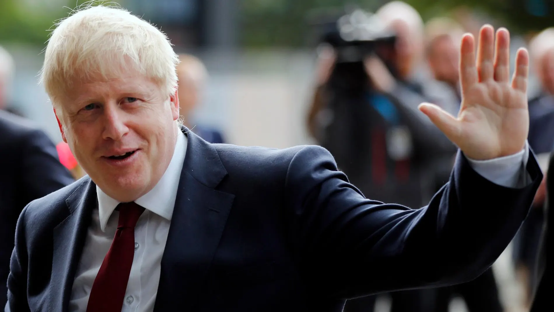 El “premier” británico, Boris Johnson, a su llegada ayer al congreso conservador en Manchester