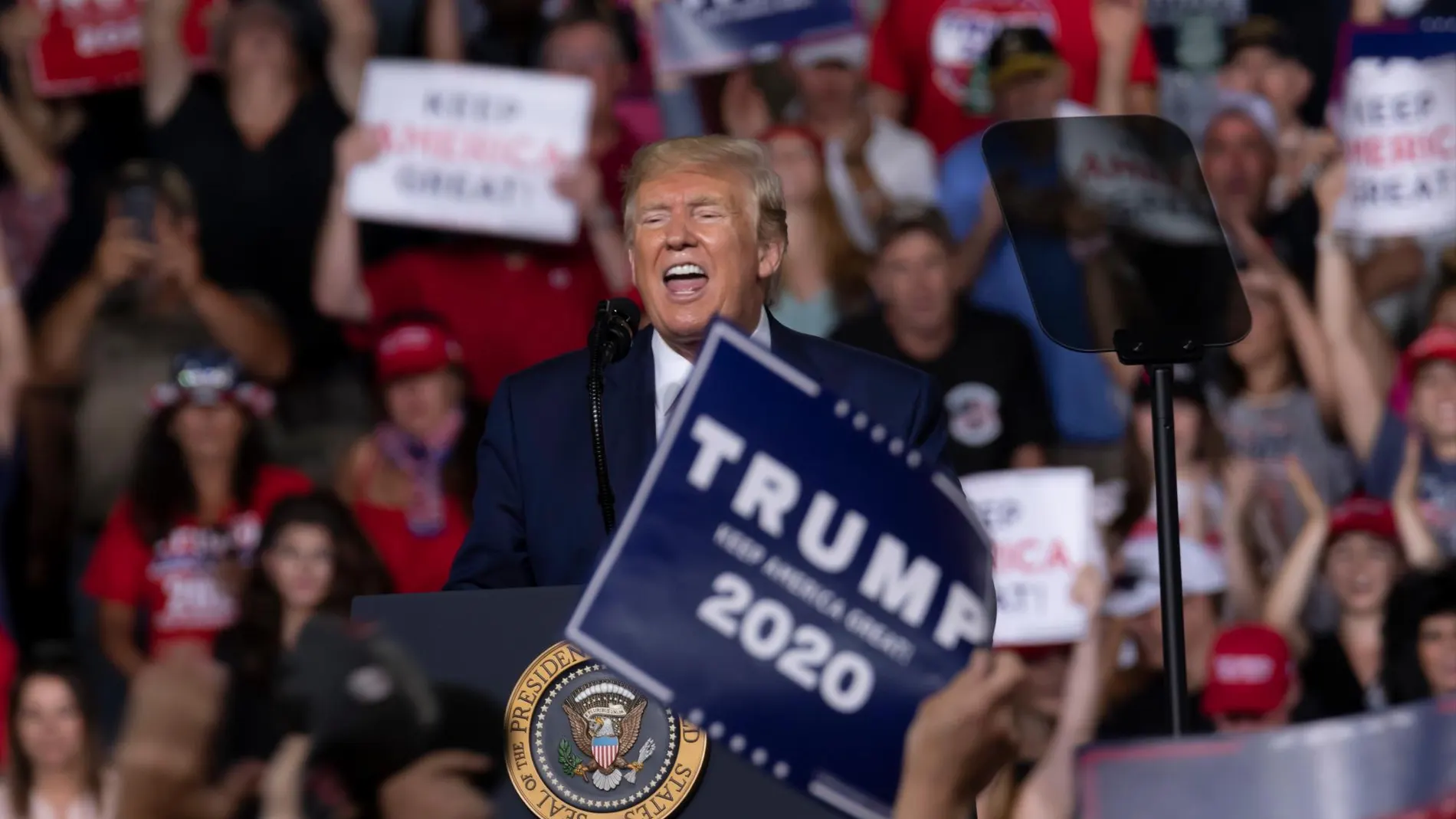 Donald Trump, en un mitin en Manchester, New Hampshire