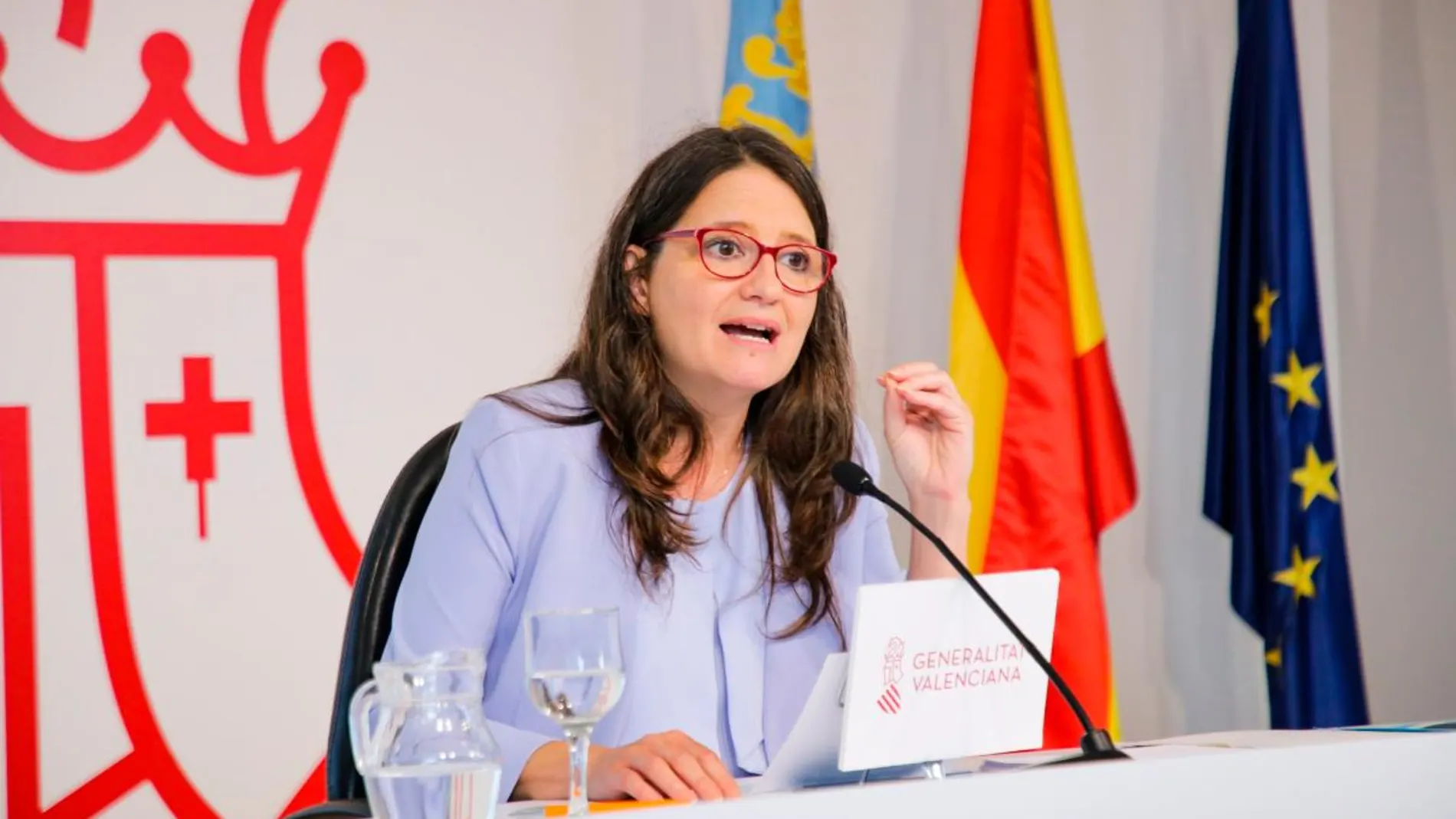 La vicepresidenta de la Generalitat Valenciana, Mónica Oltra, en el Ple del Consell del pasado 26 de julio