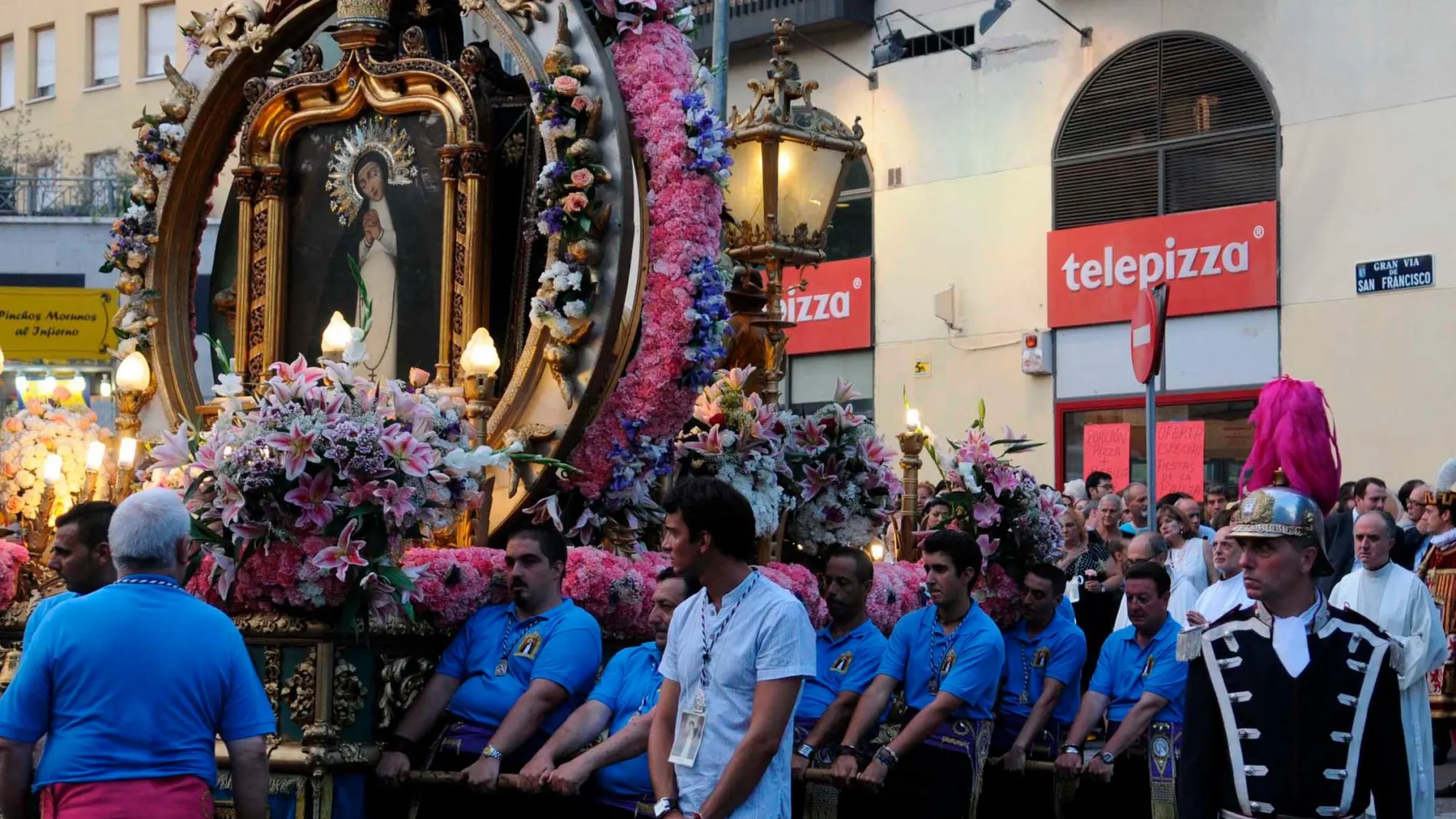 Procesión de la Virgen de la Paloma. Imagen de archivo