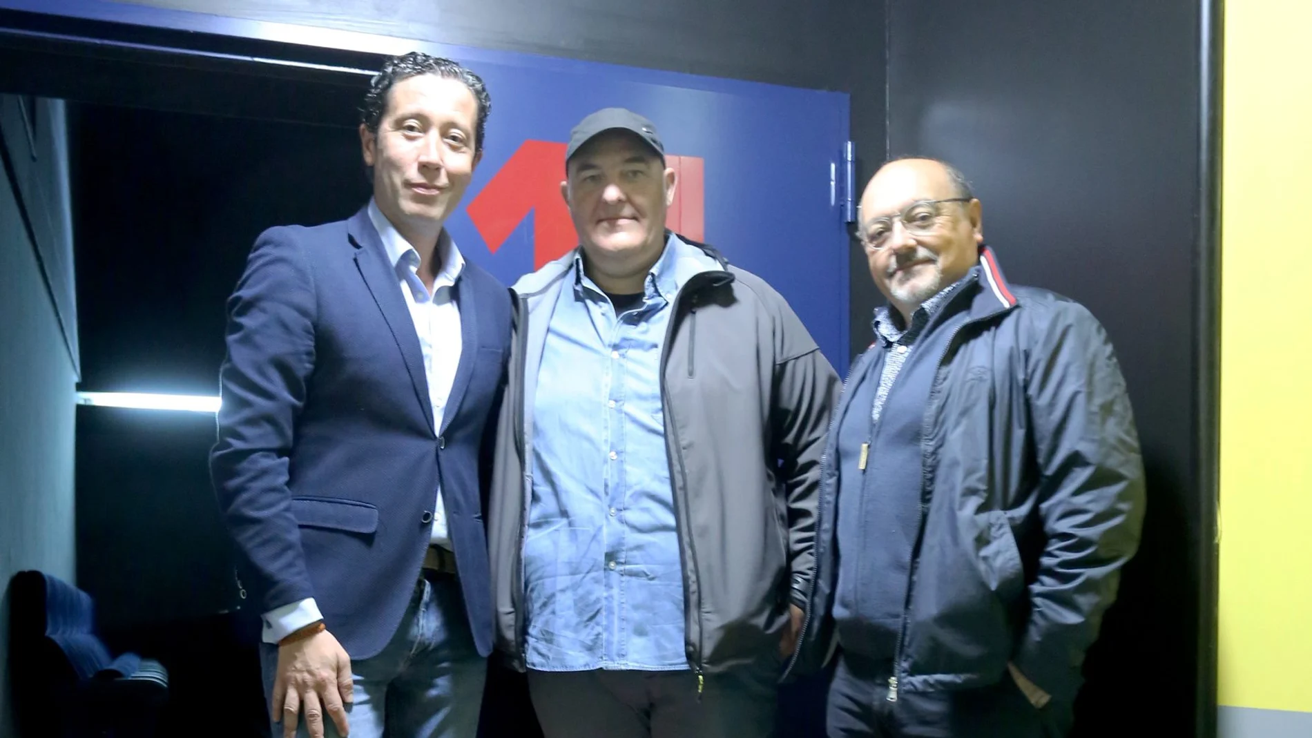 Jorge Moreta, Eduardo Margareto y Rafael Monje en la presentación de la película