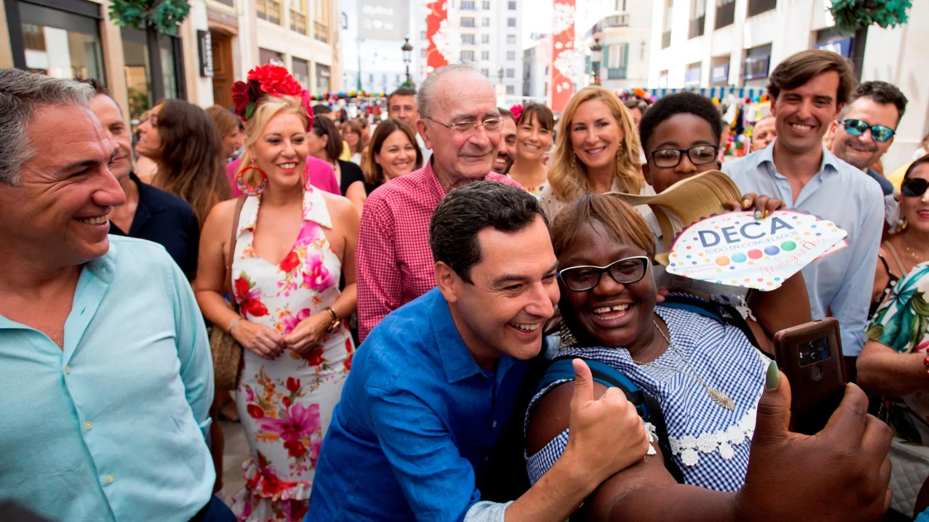 El presidente de la Junta visitó este viernes la Feria de Málaga / Foto: EFE