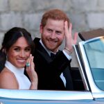 El príncipe Harry y Meghan markle, el día de su boda tras la recepción nupcial
