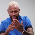 Neymar, en una conferencia de prensa en Sao Paulo