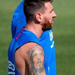 Messi, en un entrenamiento