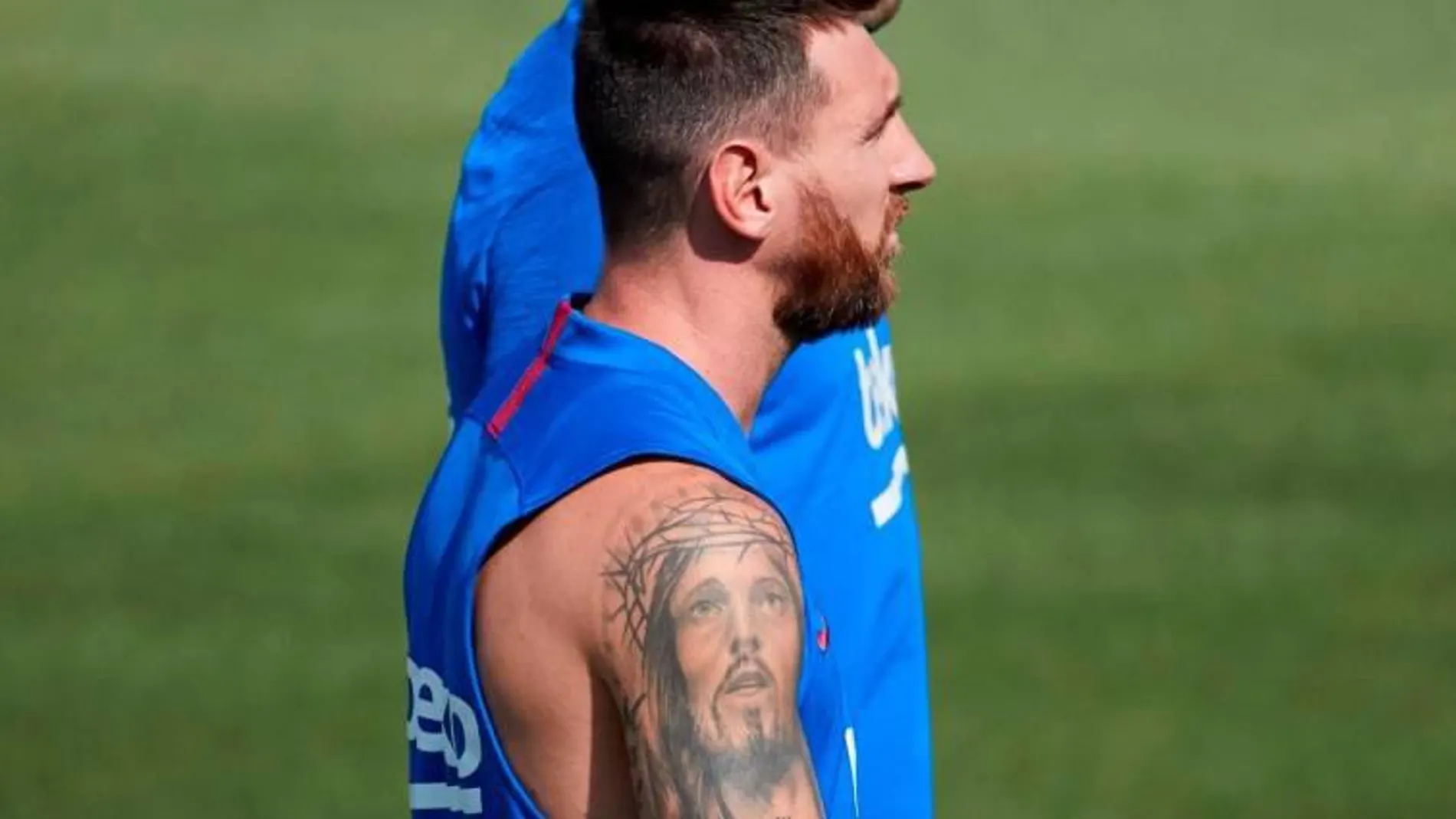 Messi, en un entrenamiento