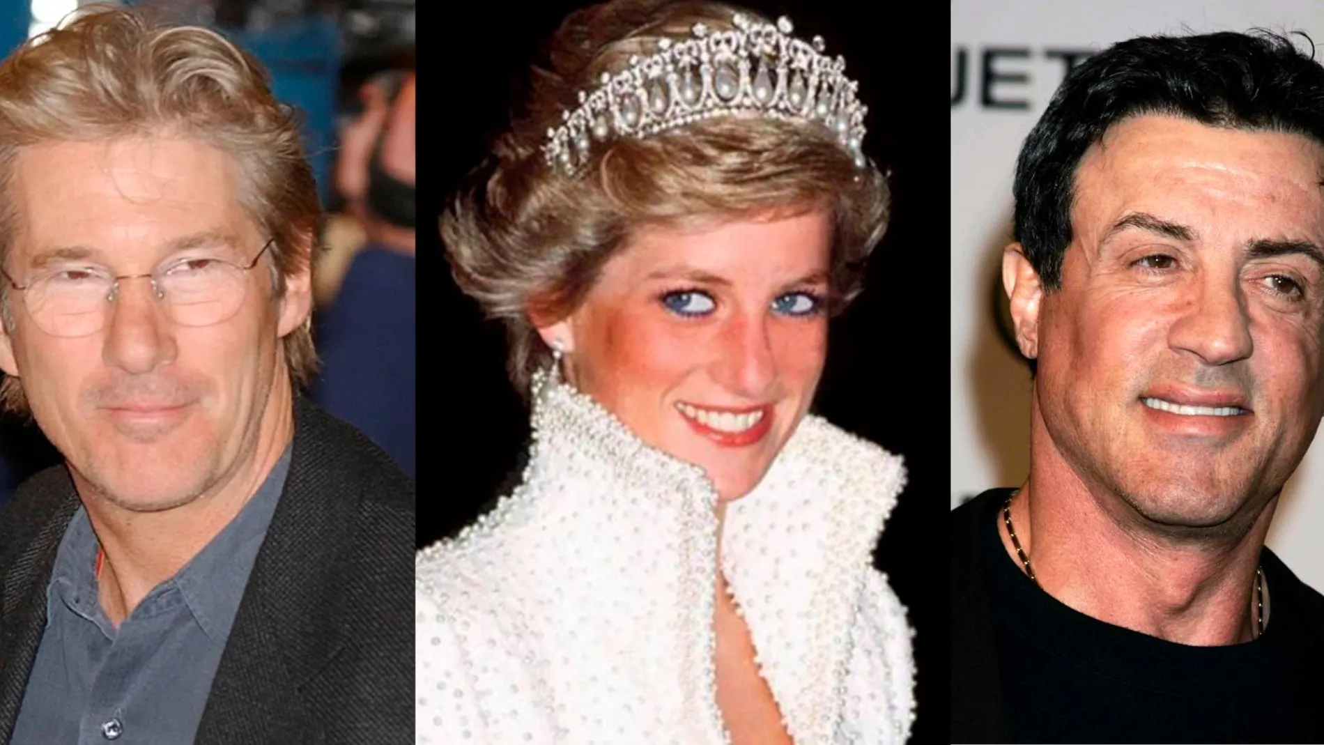 Richard Gere, Lady Di y Sylvester Stallone