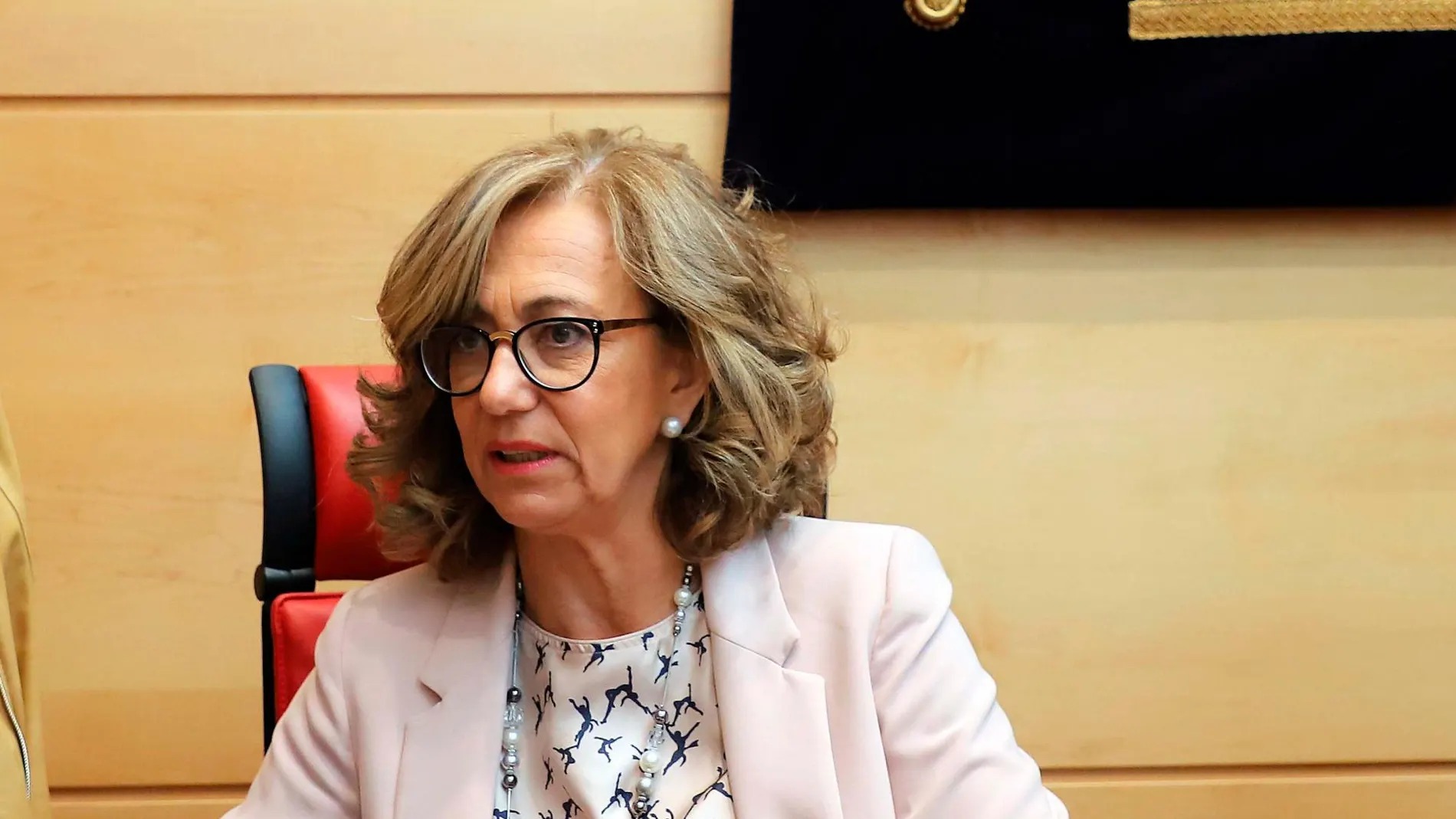 Lourdes Fernández, fiscal superior de Castilla y León, durante una comparecencia en las Cortes