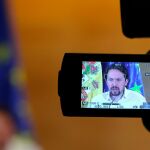 Pablo Iglesias tras su reunión con Pedro Sánchez para negociar los apoyos de investidura