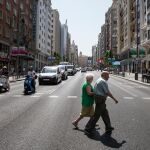 La calle Gran Via, en una imagen de este verano / David Jar