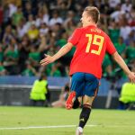 El español Dani Olmo, celebrando su gol ante Alemania / Efe