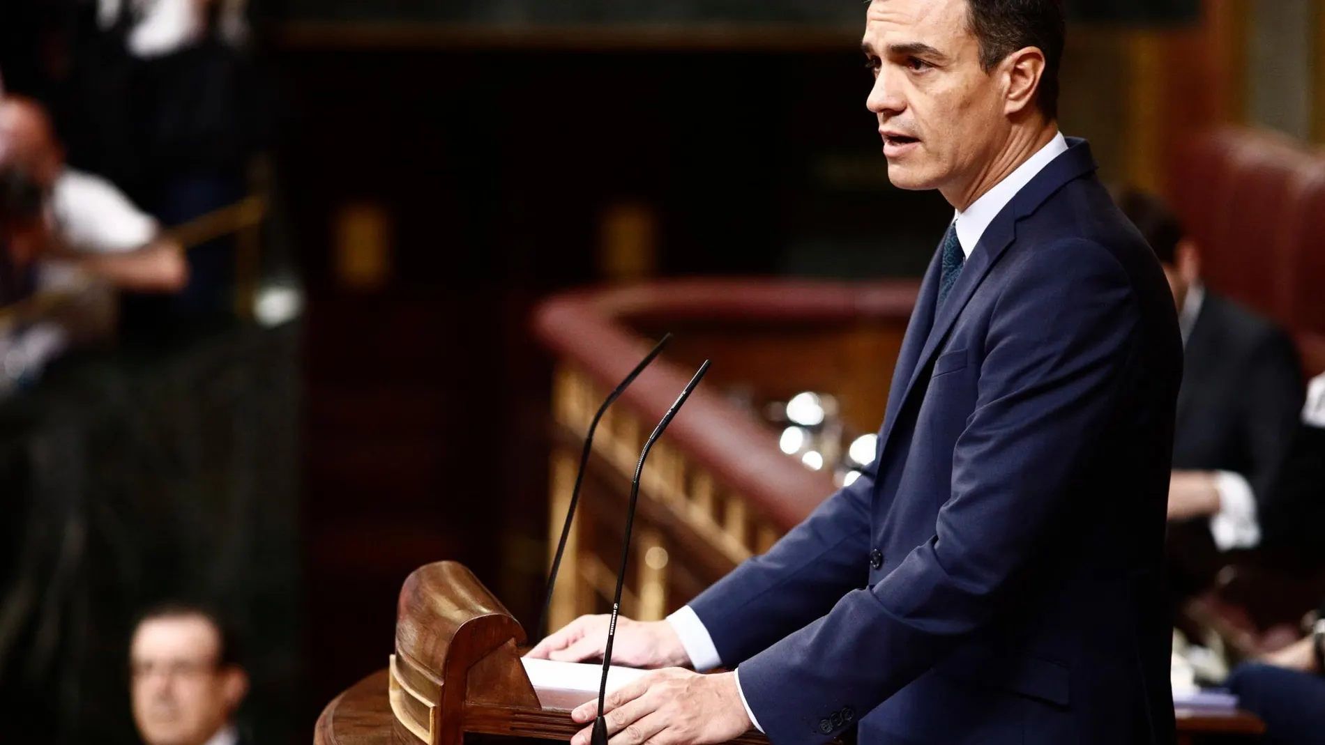 Pedro Sánchez, durante su intervención en el Congreso. Foto: Ep