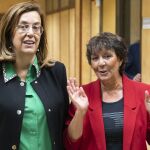 La delegada del Gobierno en Castilla y León, Mercedes Martín, y la presidenta de la FRMP, Ángeles Armisén