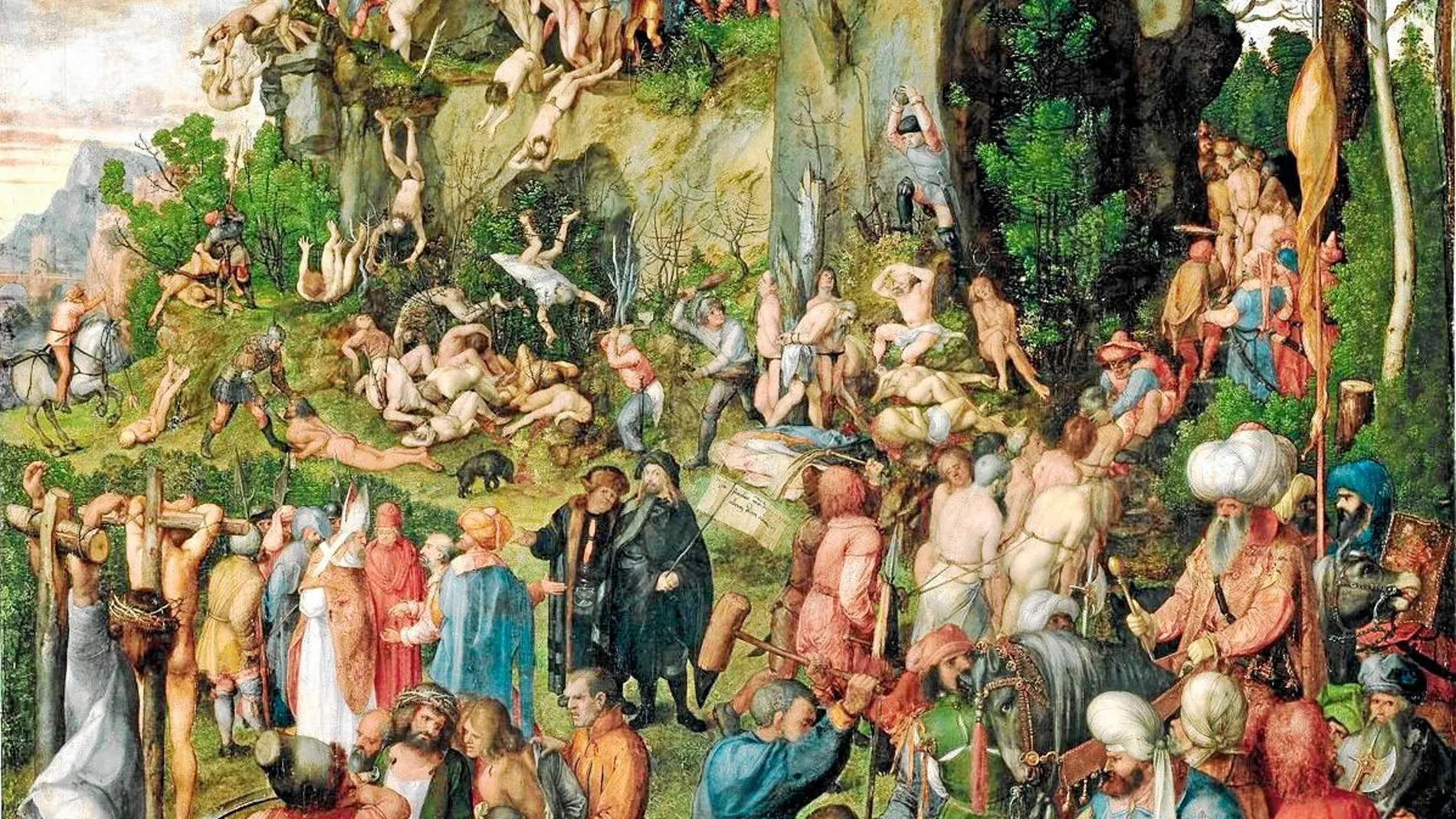 «El martirio de los diez mil» (1508), de Alberto Durero, obra que se encuentra en el Museo de Historia del Arte de Viena