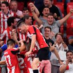El Athletic celebra el gol de la victoria