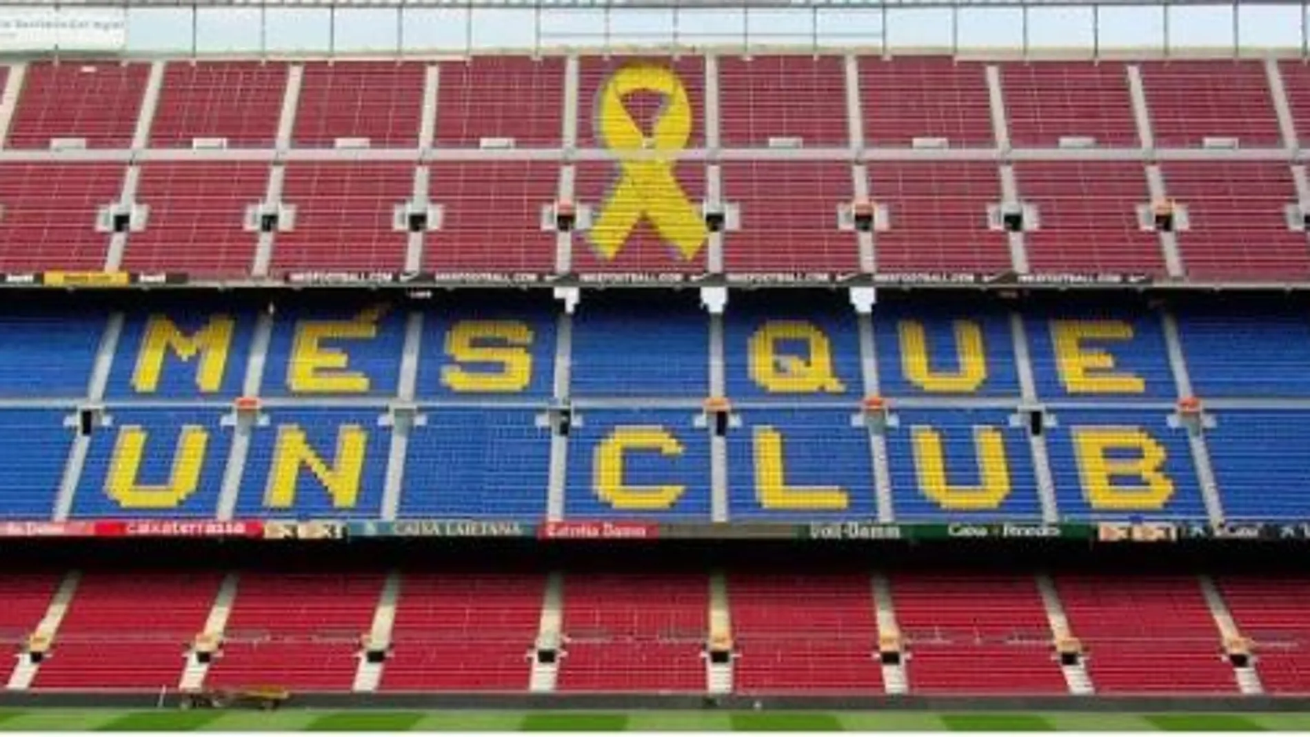 ¿Un lazo amarillo en el Camp Nou?