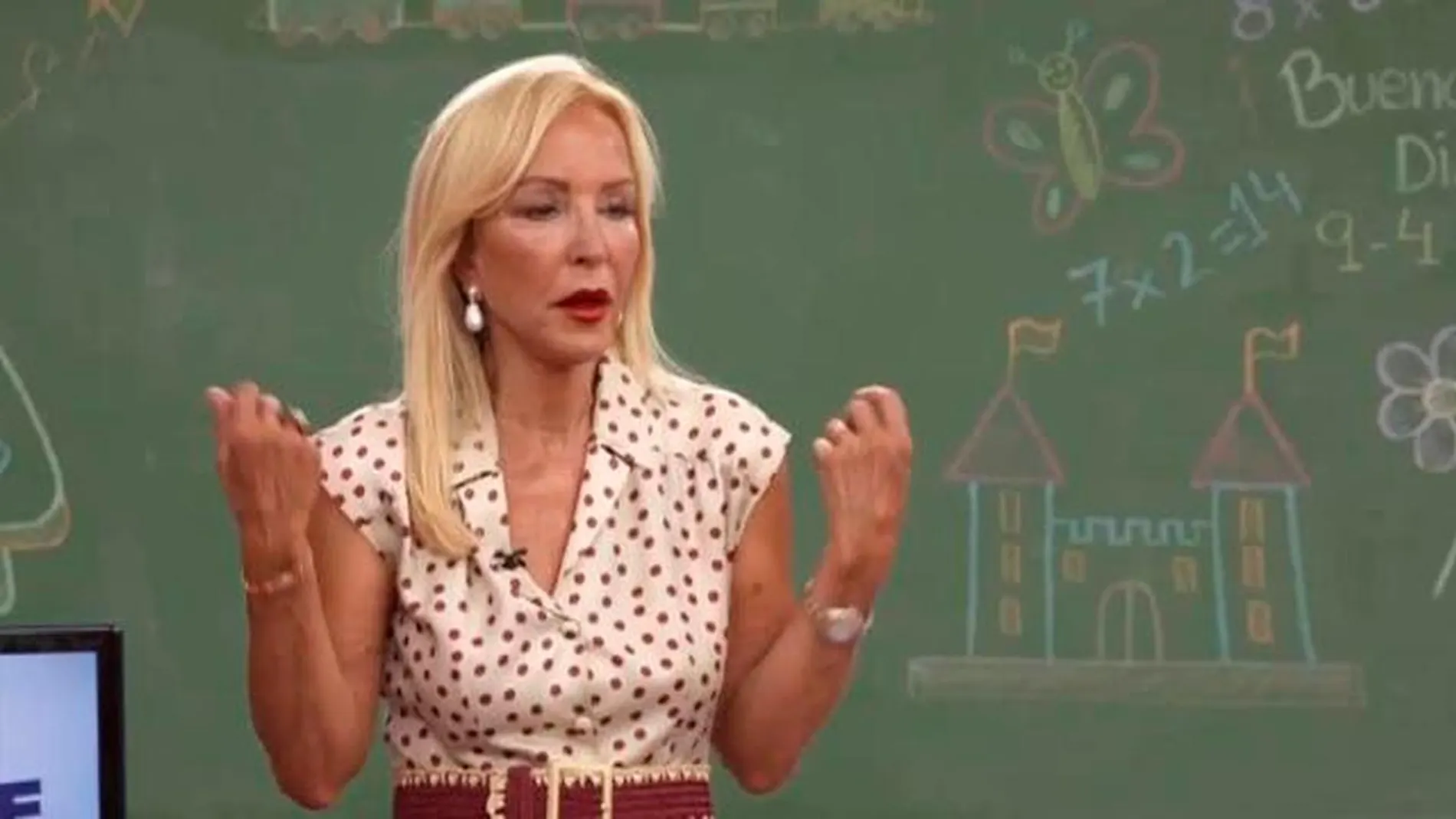 Carmen Lomana durante el programa de Telemadrid