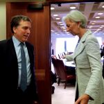 Nicolás Dujovne junto con Christine Lagarde en una foto de archivo