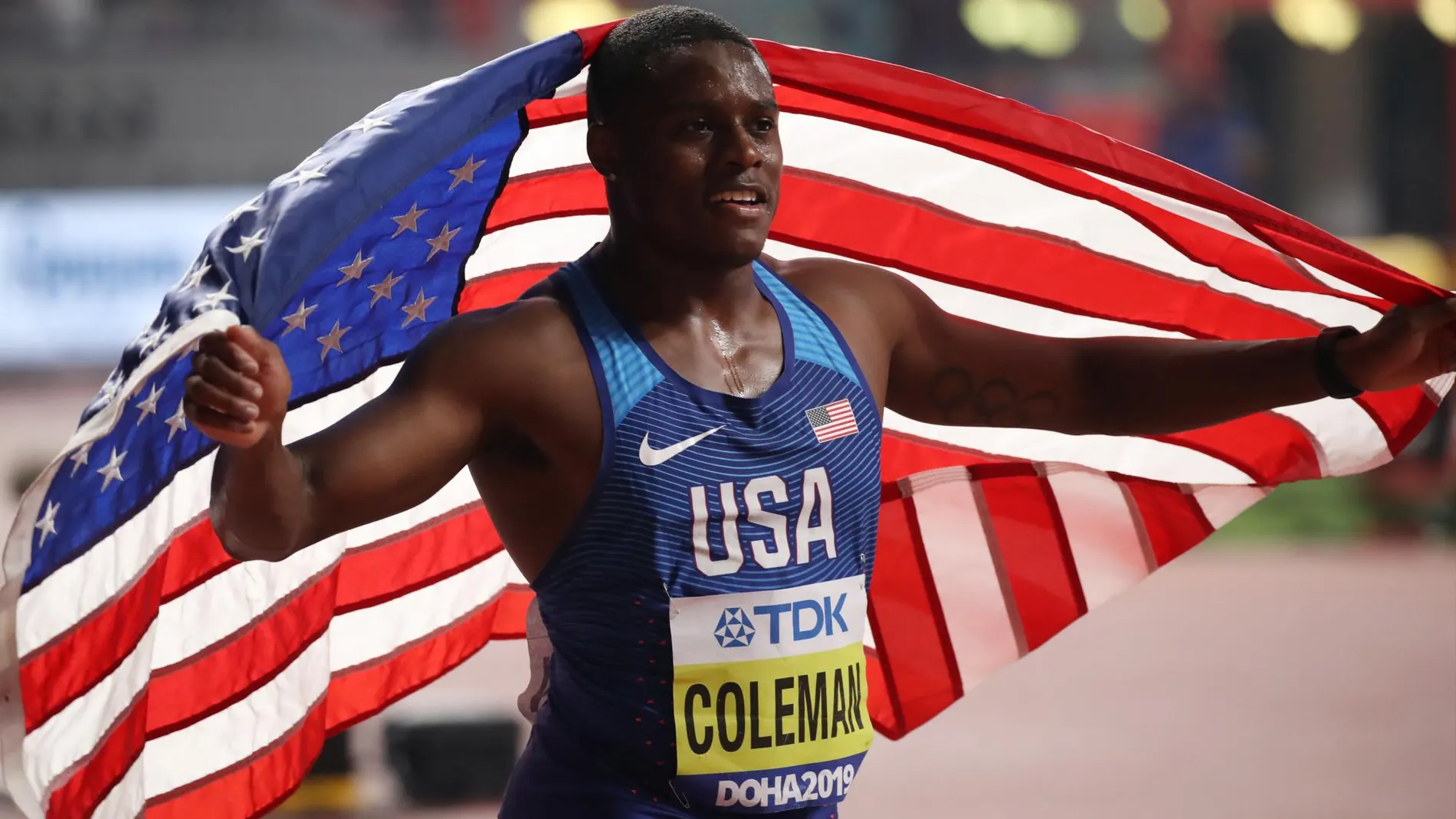 Coleman se impuso con claridad en la final de los 100 metros