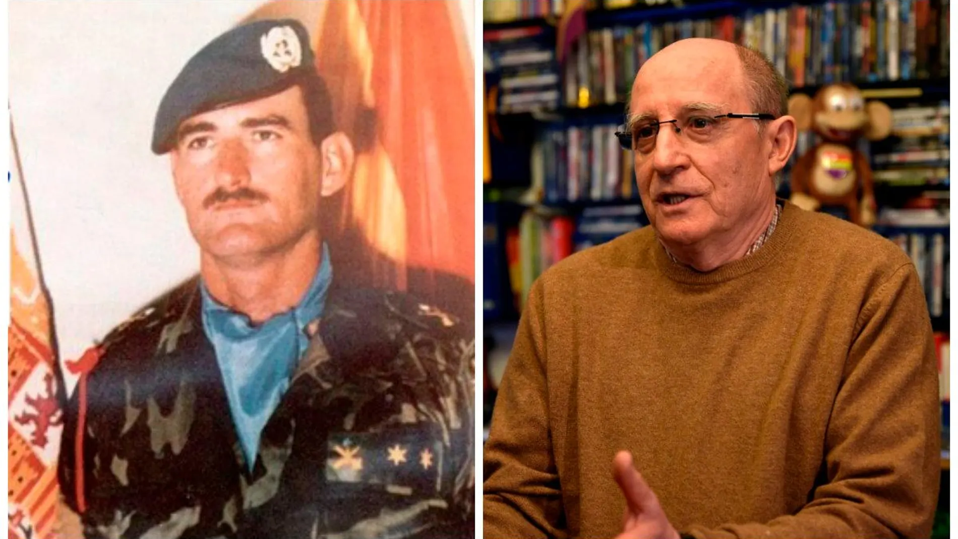 El teniente Muñoz Castellanos, muerto en Mostar hace 26 años, y Ángel Hernández Pardo, que en abril ayudó a morir a su mujer.