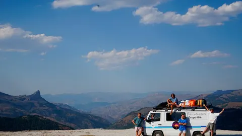 Nuestra caravana en el viaje