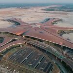 El nuevo aeropuerto de Pekín en una imagen aérea