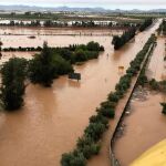 Imagen aérea de Los Alcázares, uno de los municipios más dañados tras las fuertes precipitaciones de estos días