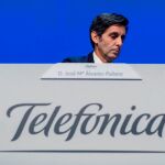 José María Álvarez-Pallete, presidente ejecutivo de Telefónica, durante la última Junta de Accionistas de Telefónica