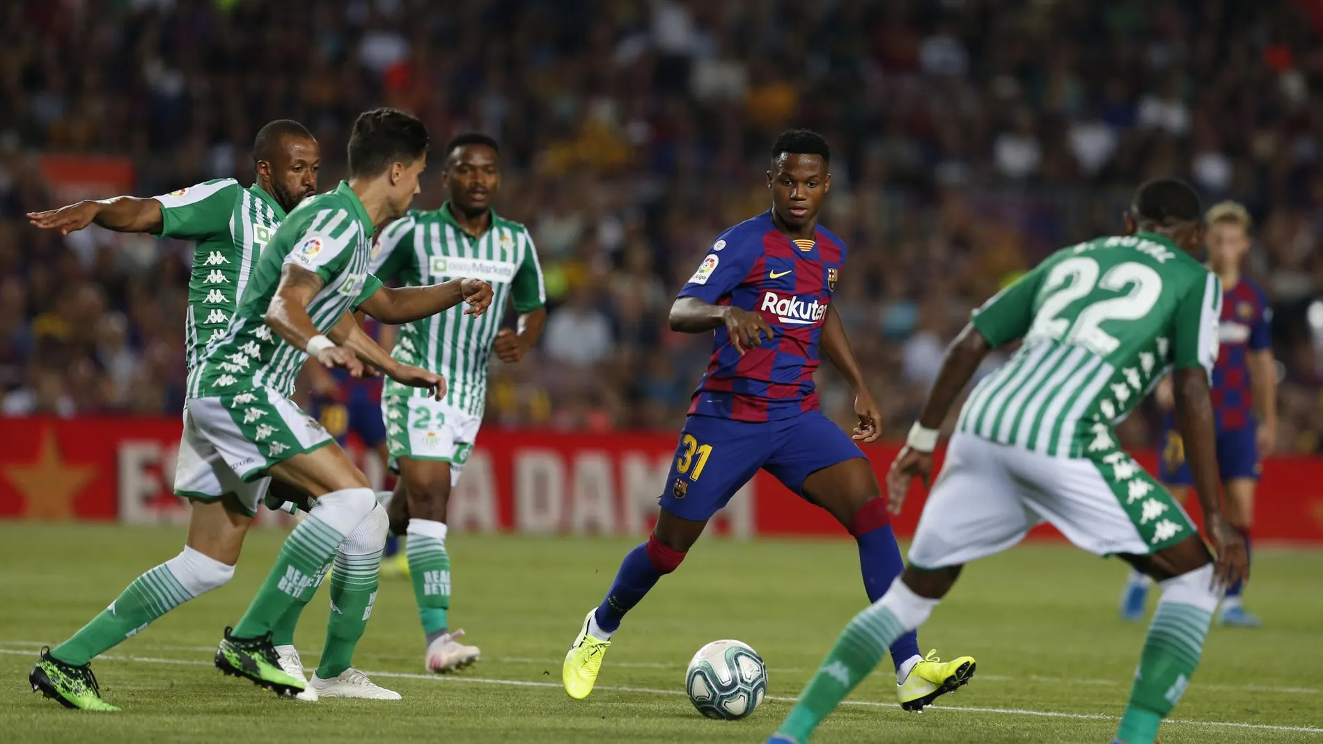 Ansu Fati debutó con el Barcelona