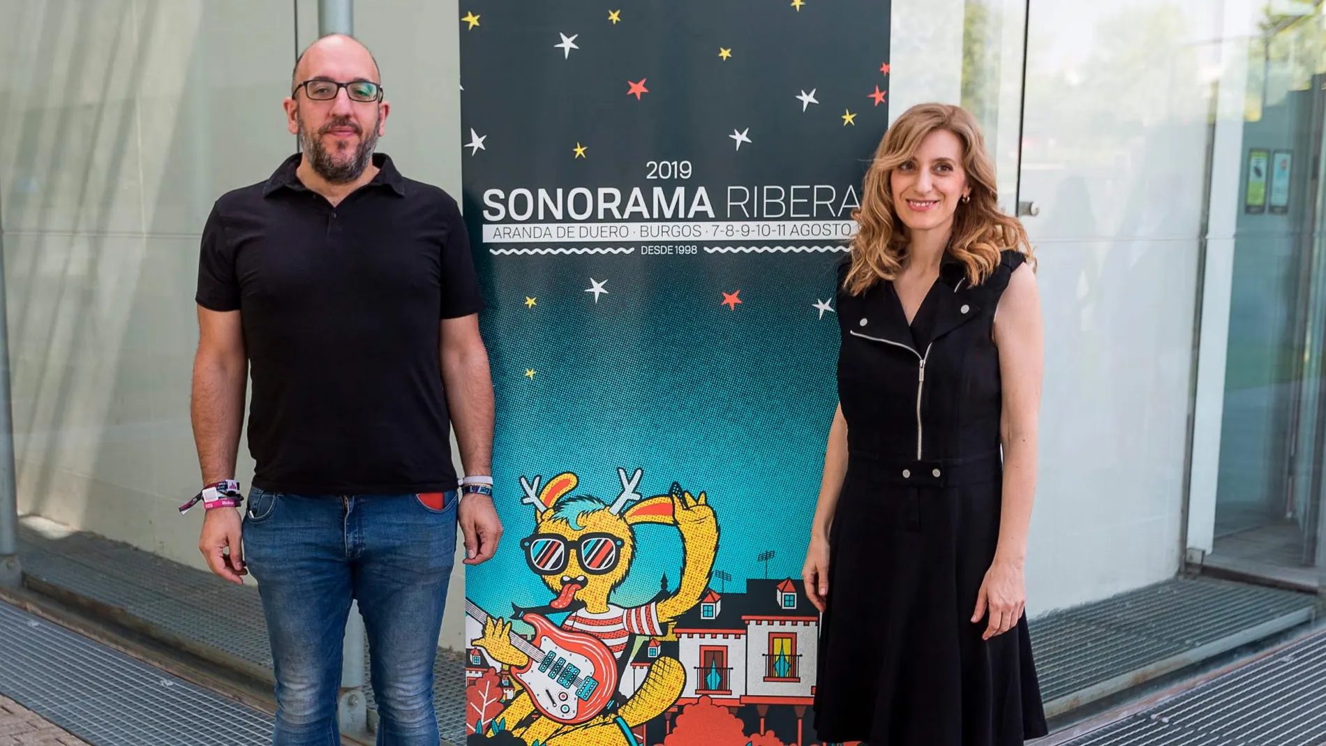 La directora general de Políticas Culturales, Mar Sancho, presenta el Festival Sonorama Ribera 2019 junto a su responsable, Javier Ajenjo