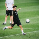 Brahim, durante un entrenamiento del Real Madrid en su pretemporada en Canadá