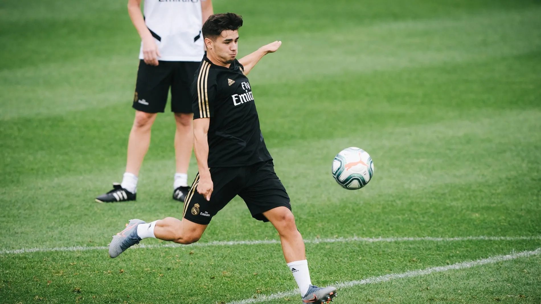 Brahim, durante un entrenamiento del Real Madrid en su pretemporada en Canadá