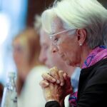 Lagarde, durante su intervención hoy en la Eurocámara