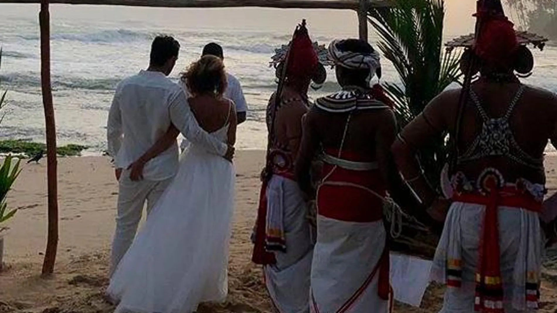 Imagen publicada por María Patiño en Instagram de su boda en Sry Lanka