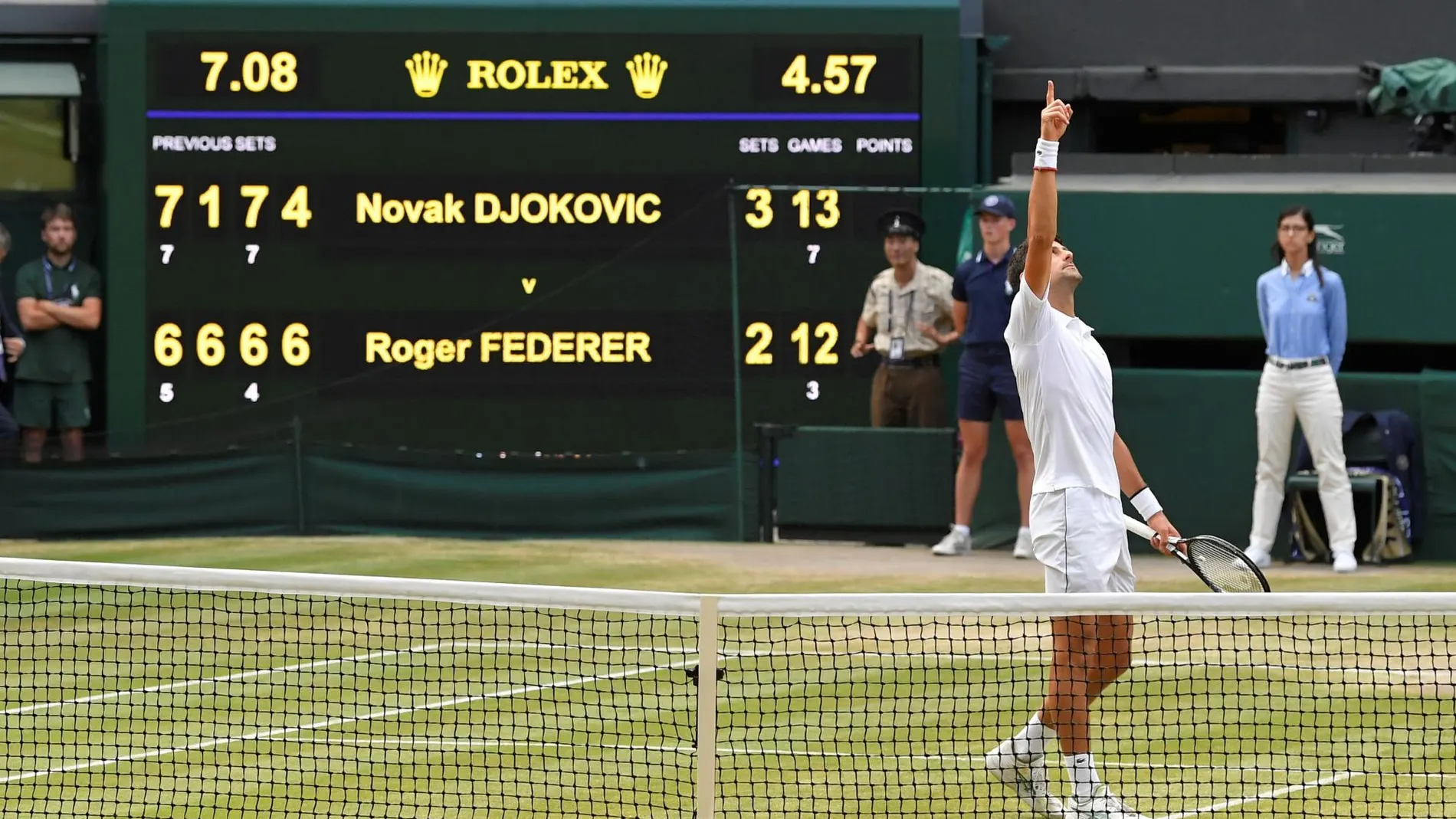 La última final de Wimbledon entre Federer y Djokovic fue memorable