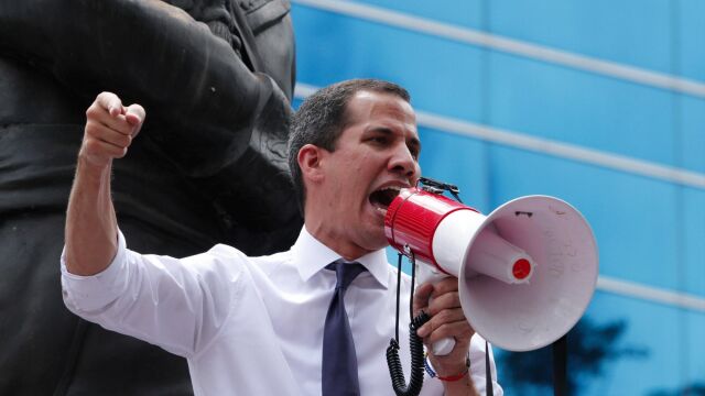 Juan Guaidó el pasado viernes en la celebración del día de la independencia de Venezuela