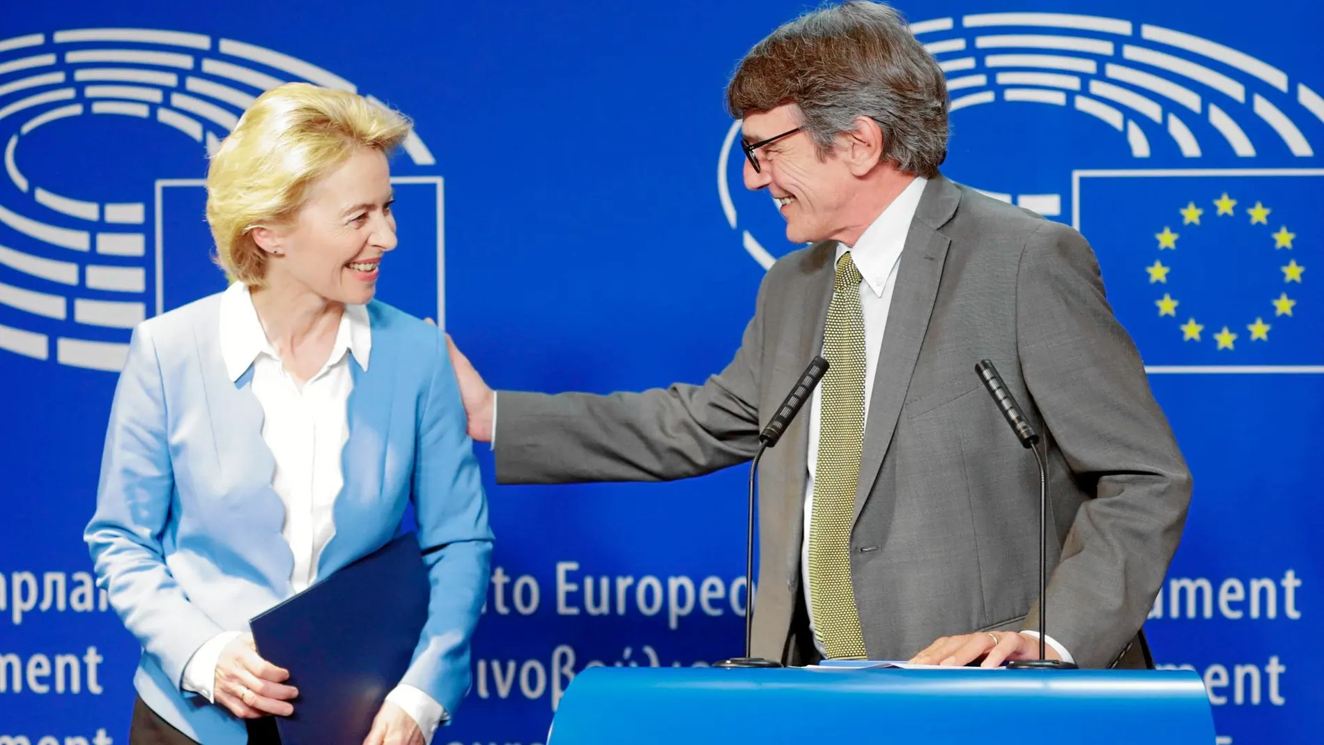 Ursula von der Leyen se reunió ayer en Bruselas con el nuevo presidente del Parlamento Europeo, el italiano David-Maria Sassoli
