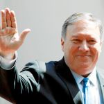 El secretario de Estado, Mike Pompeo, ayer, en México