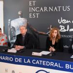 Nuria Urbano; el presidente del Cabildo Metropolitano, Pablo González; la directora general de Políticas Culturales en funciones, Mar Sancho; y el vicepresidente de la Fundación VIII Centenario de la Catedral. Burgos 2021, Antonio Méndez Pozo