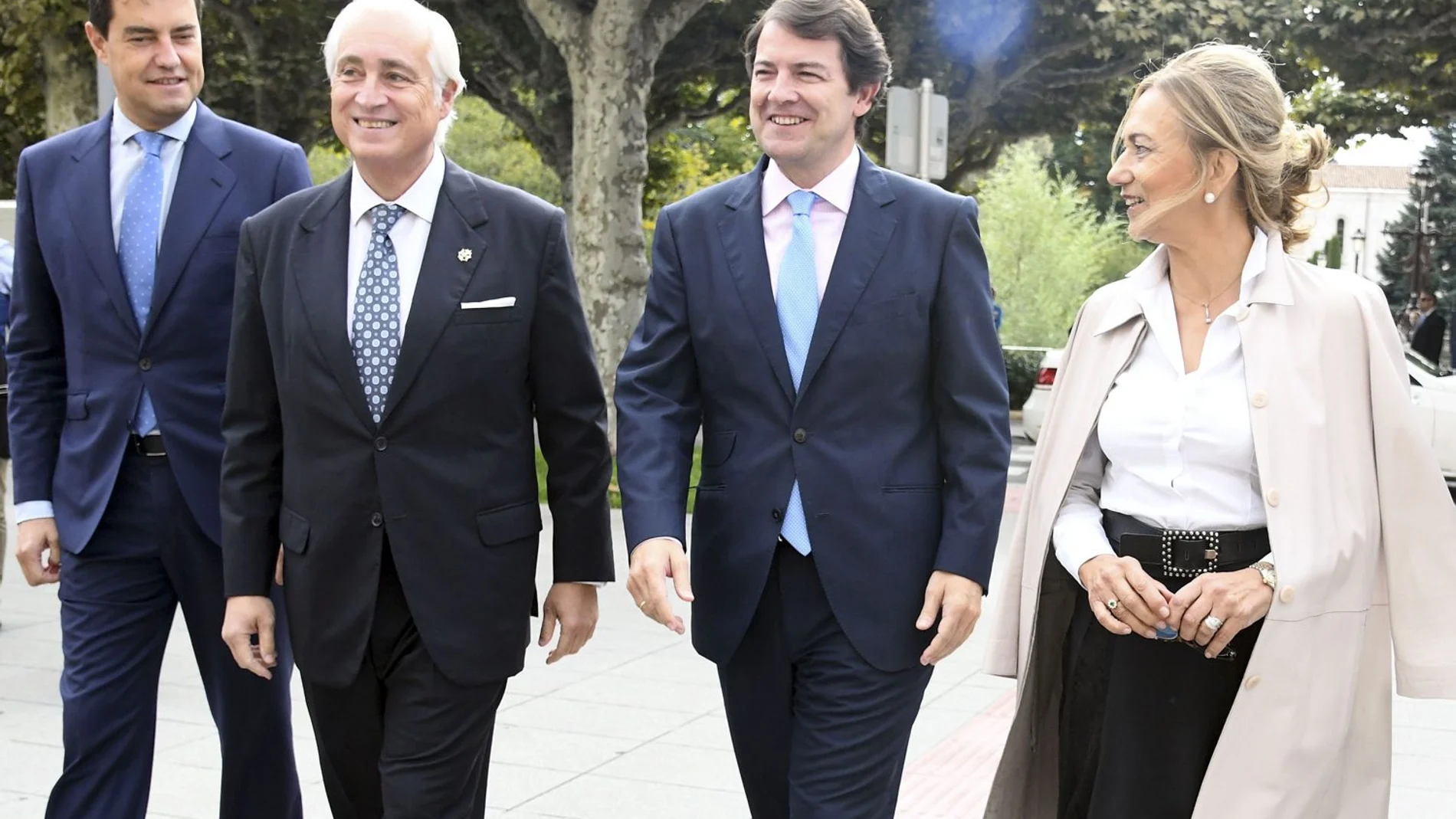 José Luis Concepción y la fiscal Lourdes Rodríguez reciben al presidente de Castilla y León, Alfonso Fernández Mañueco; y al consejero Ángel Ibáñez