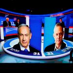Imágenes de Netanyahu y su rival Gantz en un debate televisivo/Reuters