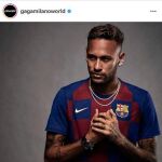 La primera imagen de Neymar con la camiseta del Barcelona