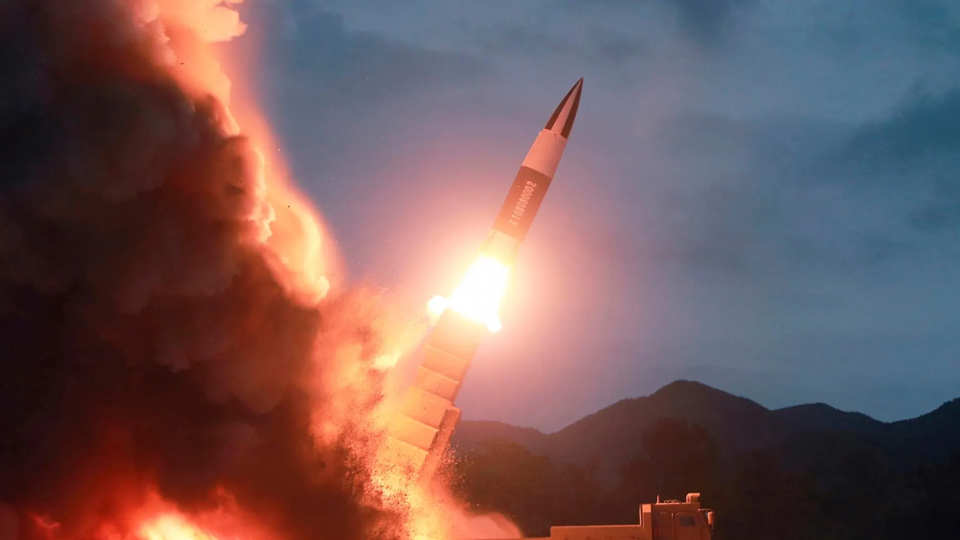 Imagen del misil lanzado por el régimen de Pyonyang el pasado 10 de agosto