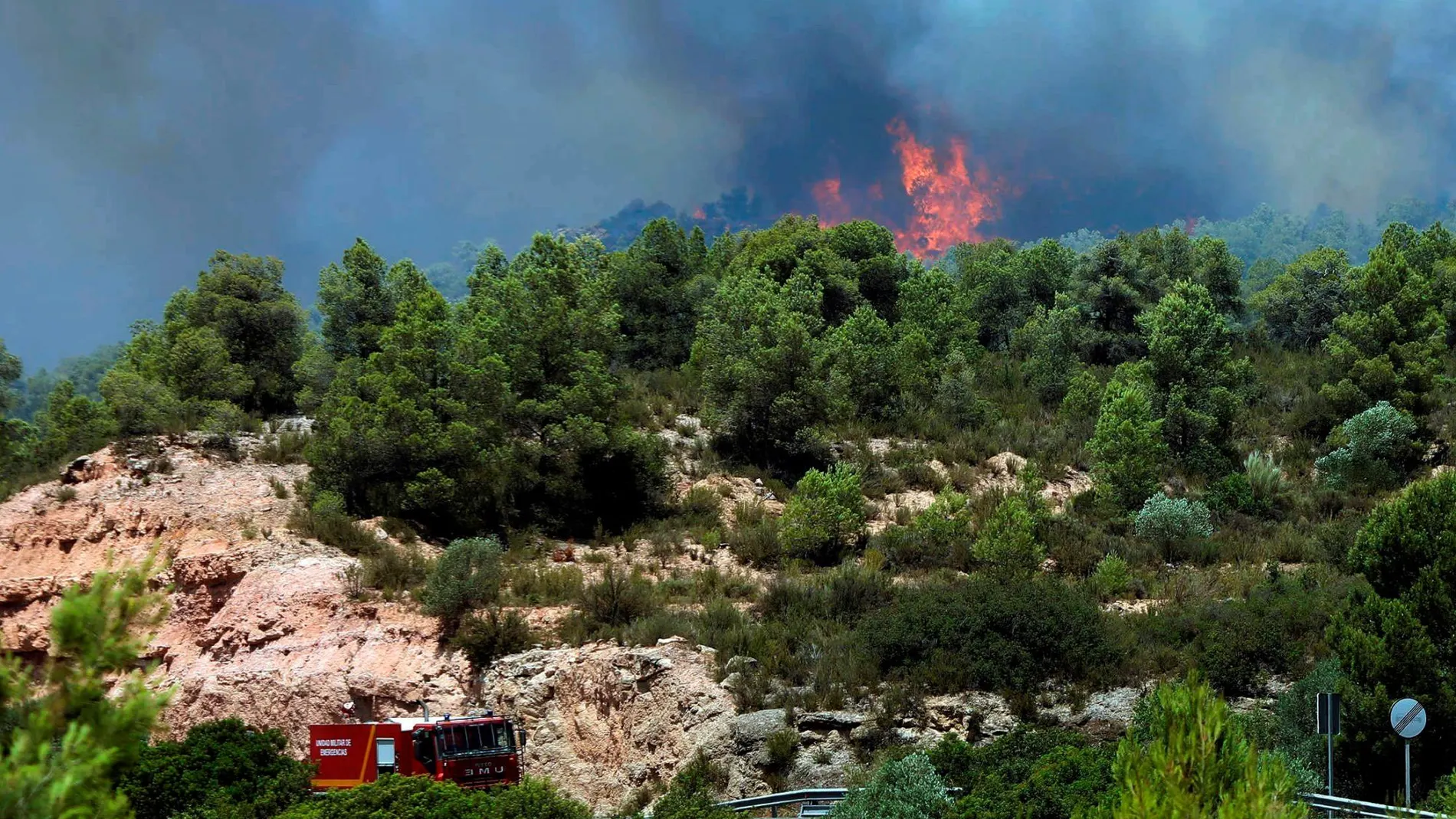 El incendio forestal de Tarragona