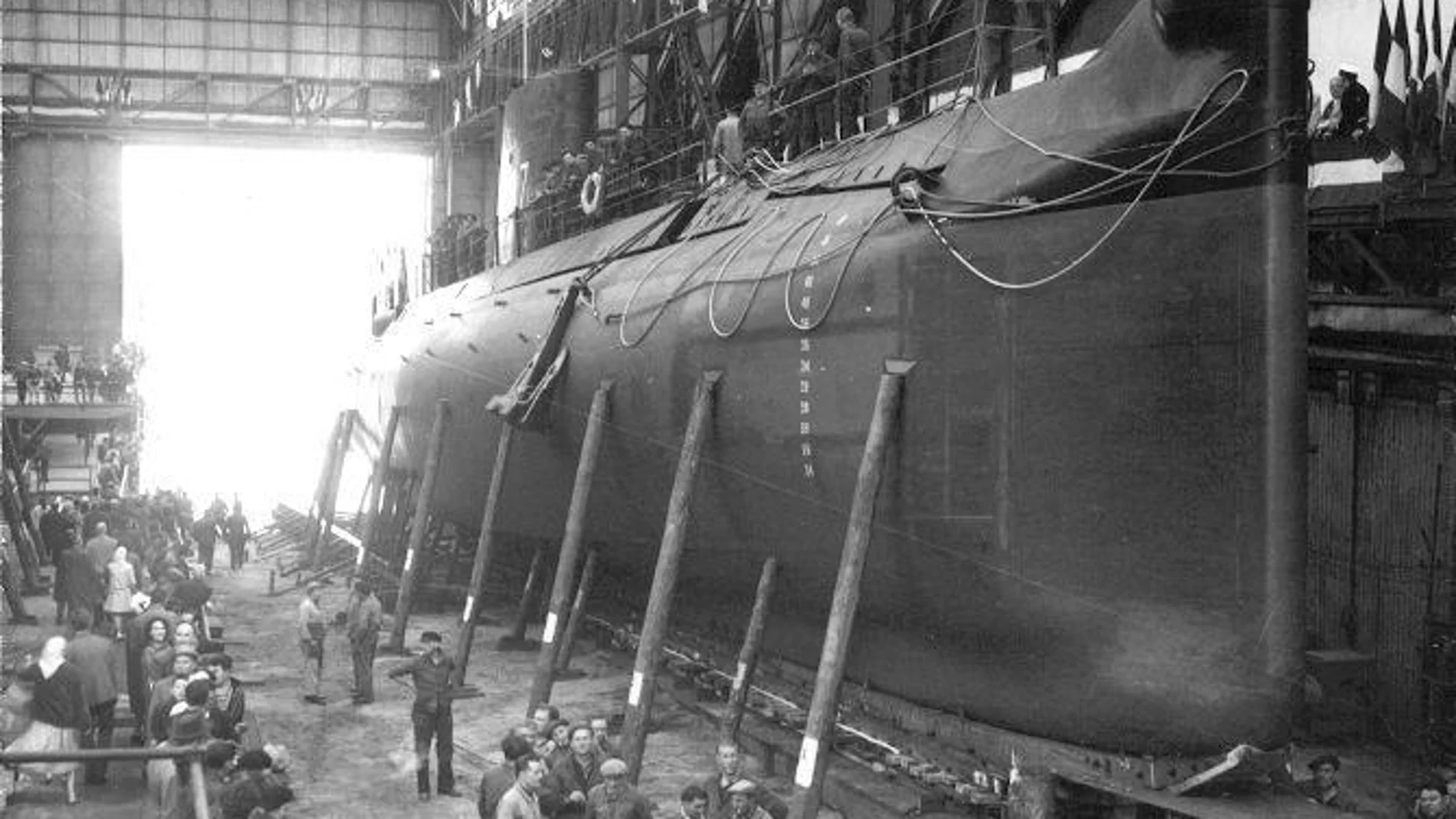 Imagen de la construcción del submarino “Minerve”. (Imagen: Marine Nationale, Ministère de la Defense de France)
