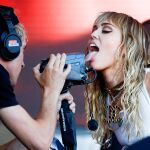Miley Cyrus durante su actuación en el festival de Glastonbury